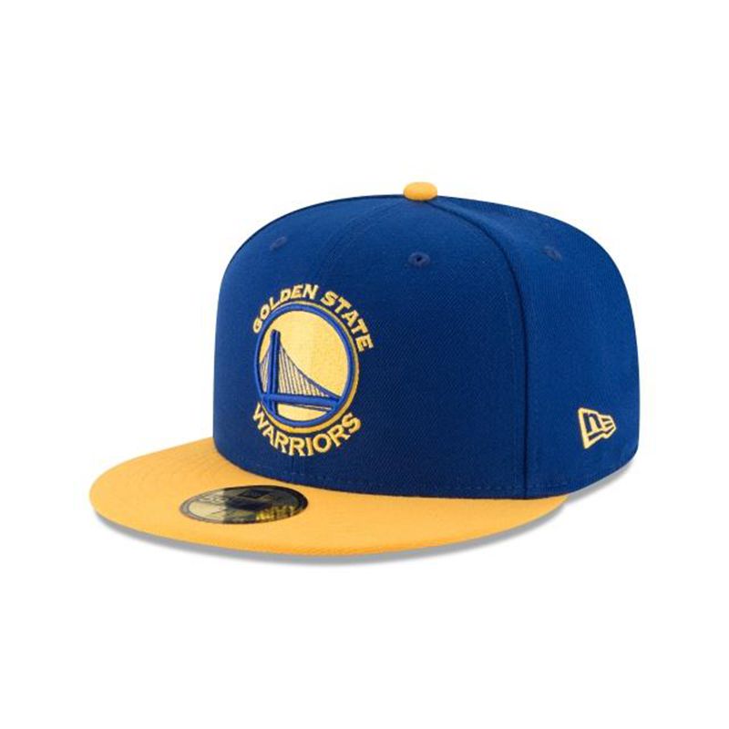 NBA Golden State Warriors 2tone 59Fifty Fitted (PQU8682) - Blue New Era Caps